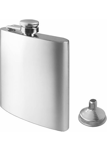 8 Oz 235 cc Cep Tipi Vidalı Kapak Çelik Konyak Viski Içki Matarası (Huni Dahil) fiyatları