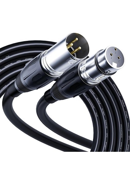 3-Pin Dengeli Xlr Mikrofon Kablosu Erkekten Dişiye, Ofc Tel, Hoparlör Sistemleri, Radyo Istasyonu ve Daha Fazla Xlr-Blfm-S Için Uygun Dengeli Xlr Kablo (10 Ücret, 2 Paket)