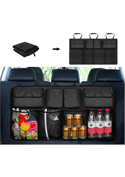 8 Cepli Araç Bagaj Düzenleyici Çanta Organizer Araba Çantası Oto Içi Aksesuar Otomobil Aksesuarları Eşya Malzeme Düzenleme Fileli fırsatları