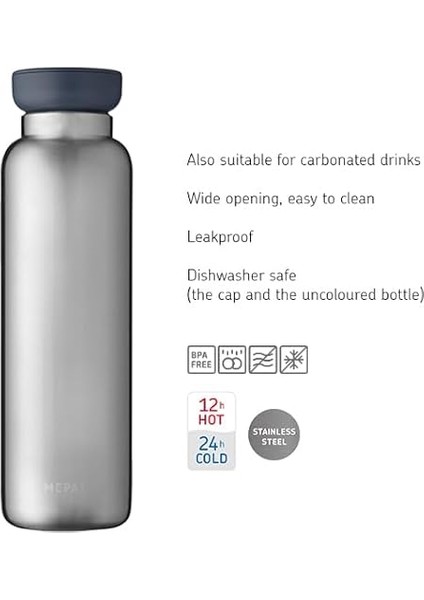 - Elipse Termos Şişe, Çift Duvarlı Termos Su Şişesi, Yolculuk Için Termos Şişe, 12 Saat Sıcak ve 24 Saat Soğuk - Paslanmaz Çelik - 900 ml - Doğal Fırçalanmış fırsatları