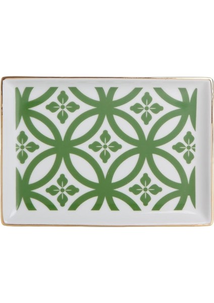 Morocco Desen1 Yeşil Kahvaltı Tabağı 18CM