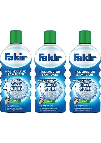 Halı Şampuanı (Elde Yıkama) 1000 ml x 3 Adet