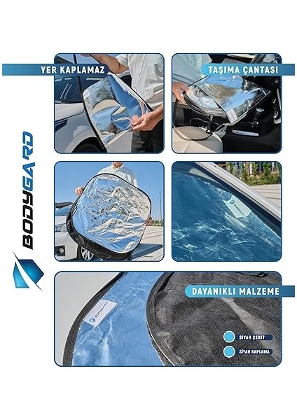 Içi Ön Cam Güneşliği, Katlanabilir Otomobil Ön Cam Güneşliği Otomobil, Güneş Isı Koruması ve Araba Içi Soğutucu (Extralarge)73 * 80CM / 2 Özdeş Dikdörtgen Gölgelik, Oto Güneşlik modelleri