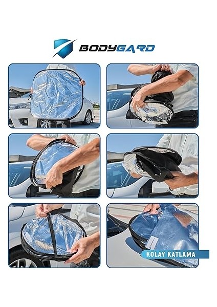 Içi Ön Cam Güneşliği, Katlanabilir Otomobil Ön Cam Güneşliği Otomobil, Güneş Isı Koruması ve Araba Içi Soğutucu (Extralarge)73 * 80CM / 2 Özdeş Dikdörtgen Gölgelik, Oto Güneşlik fırsatları