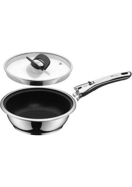 Click & Serve Çıkarılabilir Saplı Indüksiyon Tabanlı Çelik Wok Tava 20 cm fiyatları