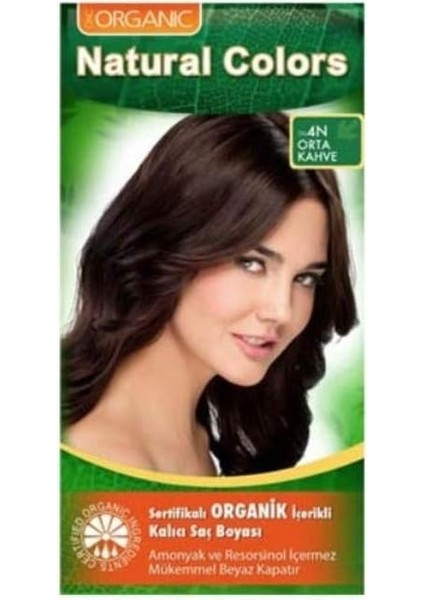 Colors Organik Içerikli Saç Boyası (4n - Orta Kahve)