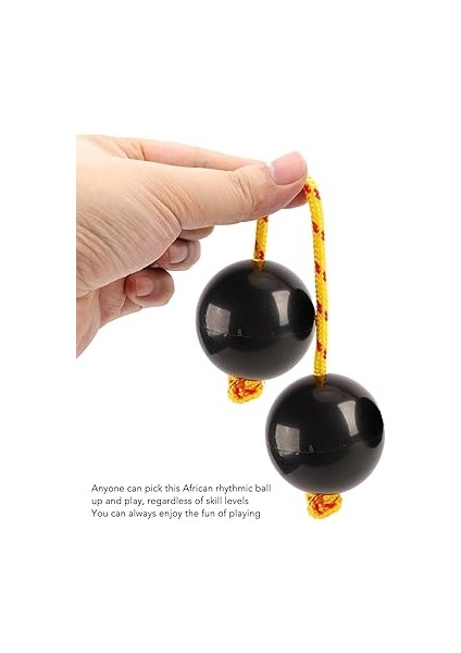 2 Adet Afrika Ritmik Topu Kashaka Enstrüman Afrika Shaker Çıngırak Siyah Performans Partiler Konserler fırsatları