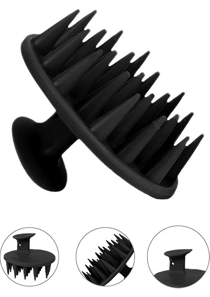 Silikon Uçlu Saç Derisi Masaj Tarağı Aleti Saç Yıkama Tarağı Fırçası fırsatları