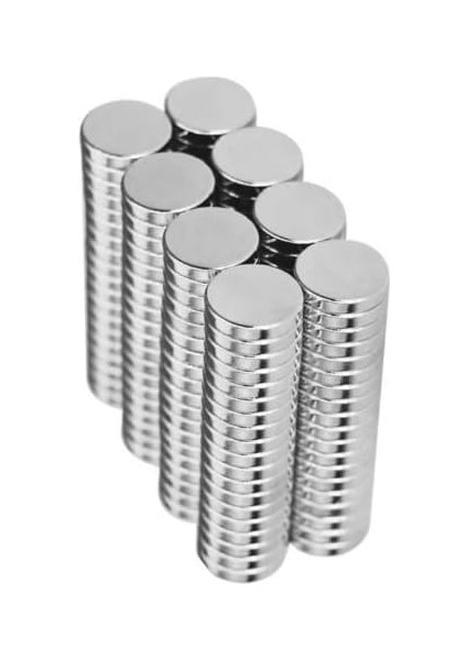 Adet 10X2 mm Yuvarlak Güçlü Neodyum Mıknatıs (Çap 10 mm Kalınlık 2 Mm)
