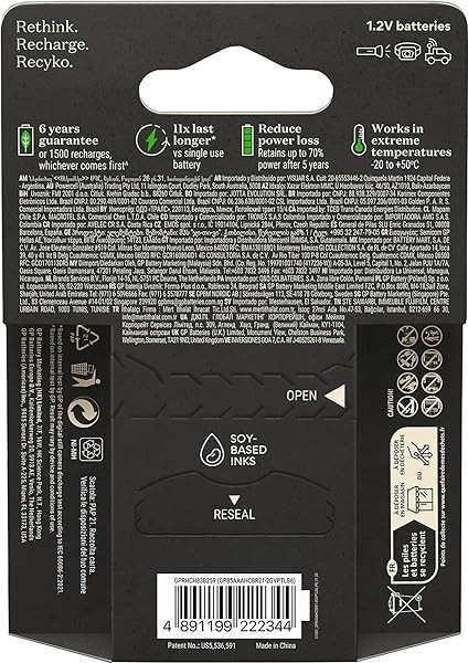 Batteries Recyko Pro Aaa Ince Ni-Mh Şarjlı Pil, 1.2 Volt, 6'lı Kart fiyatları
