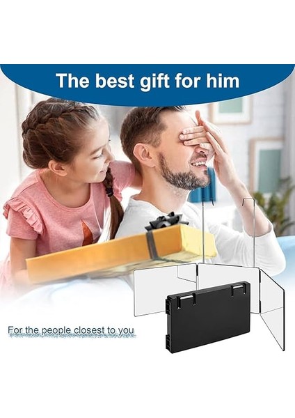 360 Derece 3 Yön Kişisel Saç Sakal Kesimi Berber Aynası - Teleskopik Duvar Askısı - Katlanabilir Tasarım - Makyaj, Sakal Saç Tasarımı, Kişisel Bakım Aynası fiyatları