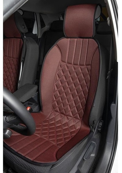 Tiggo 8 Pro Excellent ile Uyumlu Oto Koltuk Minderi Ön 2'li Set Elegance Bordo