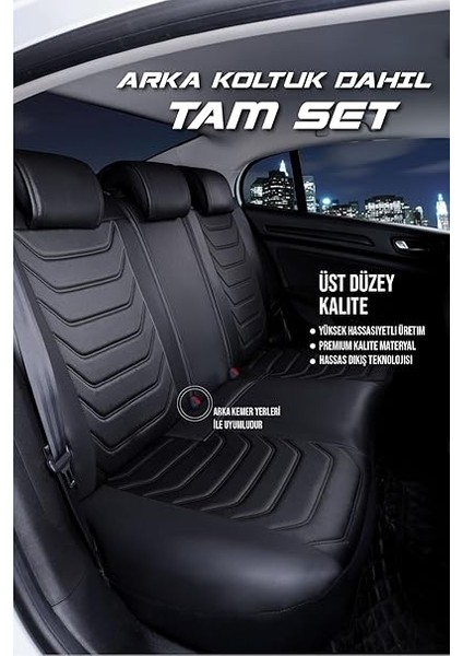 T10X ile Uyumlu Lüx Deri Oto Koltuk Kılıfı Ön Arka Takım Eagle Tam Siyah fiyatları