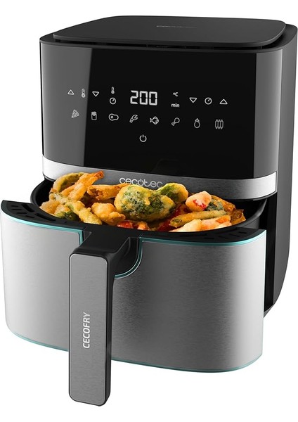 Cecofry 5500 Pro, 5.5l Air Fryer Xl, 1700 W, Perfectcook Teknolojisi, 8 Pişirme Modu
