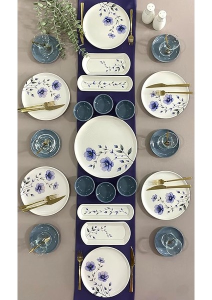 Menekşe 6 Kişilik 29 Parça Kahvaltı Takımı (Çay Bardak Hediyeli) fiyatları