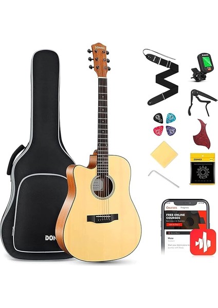 Dag-1cl Solak Akustik Gitar Paketi (Natural)