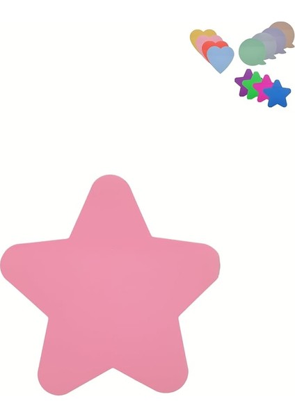 Şeffaf Renkli Yapışkanlı Not Kağıdı Yıldıznot (Gül 2)