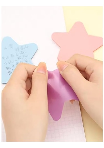 Şeffaf Renkli Yapışkanlı Not Kağıdı Yıldıznot (Gül 2) modelleri