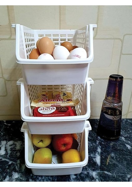 5 Adet Çok Amaçlı Katlı Geçmeli Organizer, Pratik Dolap Içi Lavabo Altı Evye-Tezgah Üstü Buzdolabı Mutfak Banyo Çamaşır Makinesi Ev Düzenleyici Plastik Sepet (5 Adet - Antrasit) fiyatları