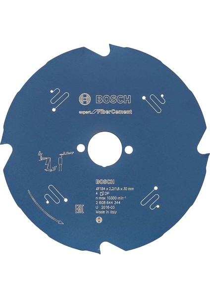 2608644344 Dairesel Testere Bıçağı Ex Fc H 184 x 30 mm 4 Dişli, 0 W, 0 V