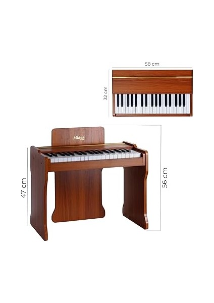 CP-360OR Ahşap Çocuk Piyanosu Pilli 37 Tuşlu Gerçek Piyano Tuşları indirimleri