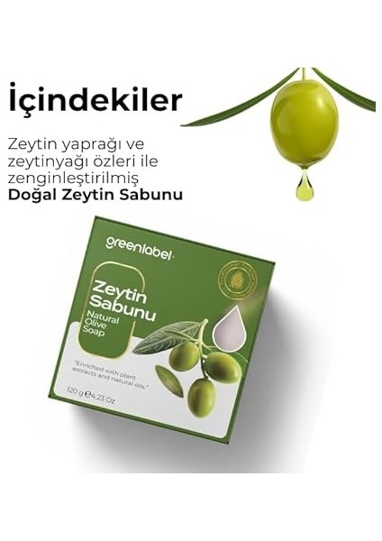 Zeytinyağı Sabunu Natural Saç ve Cilt Besleyici 120GR. fırsatları