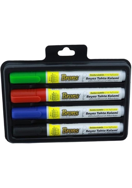 Doldurulabilir Beyaz Tahta Kalemi 4 Renk