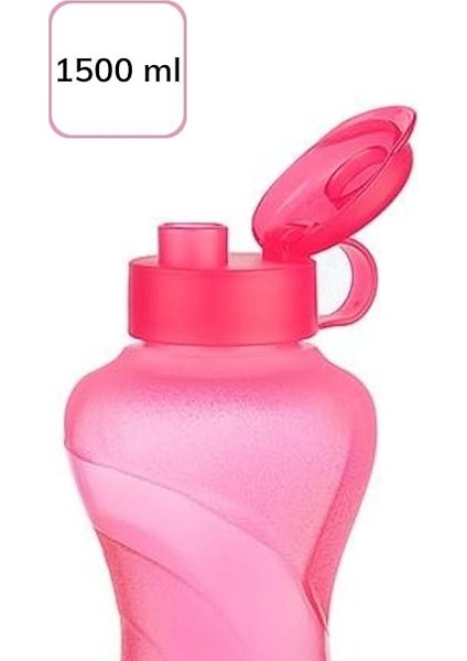 1500ML Kapasiteli Sporcu Tipi Suluk Pratik El Matarası Pembe modelleri