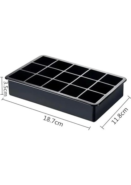 Kare Buz Kalıbı, 15 Bölmeli Elastik Yapısı Çok Amaçlı Buz Küpü Kalıbı, Kolay Serbest Bırakma Özelliği, Kahve ve Ev Yapımı Içecekler Için Ideal Dondurucu Kalıpları (1) modelleri