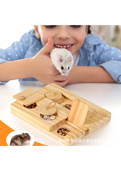 Masif Ahşap Hamster Interaktif Gizli Atıştırmalık Tepsi (Yurt Dışından) fırsatları