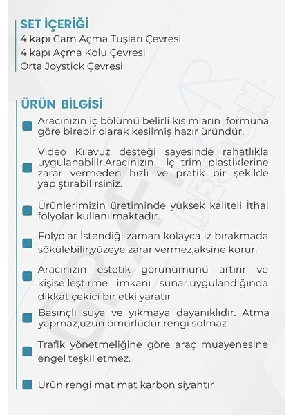 Design Togg T10X ile Uyumlu Iç Trim Folyo Kaplama Set, Mat Karbon Siyah Meridian Ses Sistemsiz Araçlar fiyatları