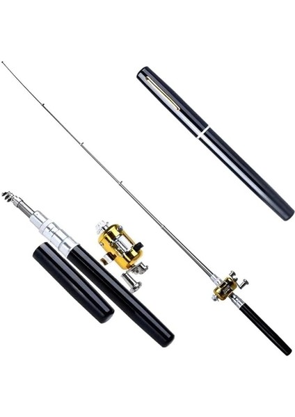 1 Metre Teleskopik Mini Cep Olta Seti Kalem Kamış Olta