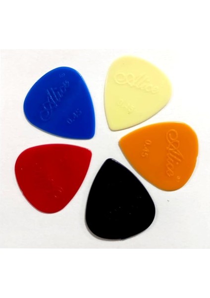 Alice Gitar Penası 5 Adet 0,65MM. Karışık Renk