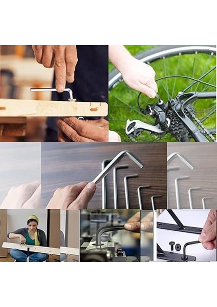 9 Parça Alyan Takımı, Uzun Boy -Yüksek Kalite 2mm,2.5mm, 3mm, 3.5mm, 4mm, 5mm, 6mm, 8mm ve 10MM (Home, Garden, Work) Alyan Anahtar Takımı indirimleri