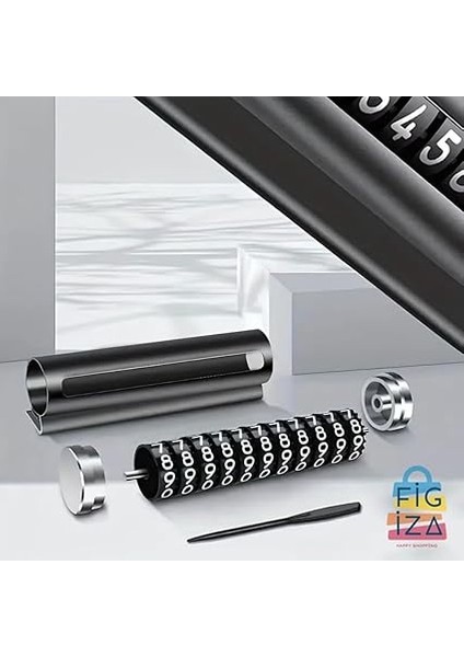 Alüminyum Araç Içi Parkmatik | Çevirmeli Park Telefon Numaratörü | Siyah Renk | Torpido Üstü Telefon Yazısı | Güneşe Dayanıklı Şık Tasarım | Kolay Montajlı fiyatları