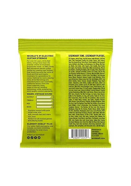 Ball Regular Slinky Klasik Rock 'n' Roll Elektro Gitar Telleri, Saf Nikel Sargı, Ölçü 10-46 fiyatları