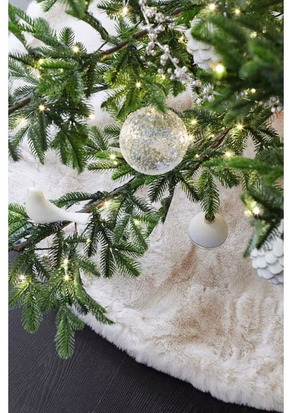 Winter White Faux Fur Christmas Tree Skirt Yapay Kürk Yılbaşı Ağacı Eteği fiyatları