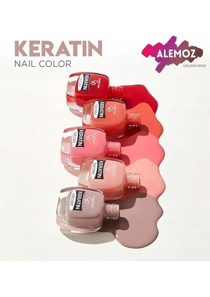 Rose Keratin Nail Color Glitter NO:405 - Oje fiyatları