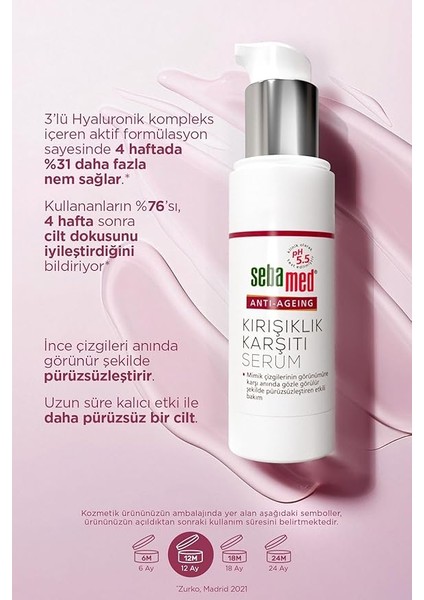Anti-Ageing Üçlü Hyaluron Kompleksi Kırışıklık ve Yaşlanma Karşıtı Lifting Serum 30 ml fiyatları