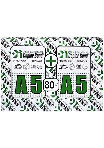 Bond A5 Fotokopi Kağıdı 5 Paket x 1000 Sayfa Toplam 5000 Sayfa modelleri