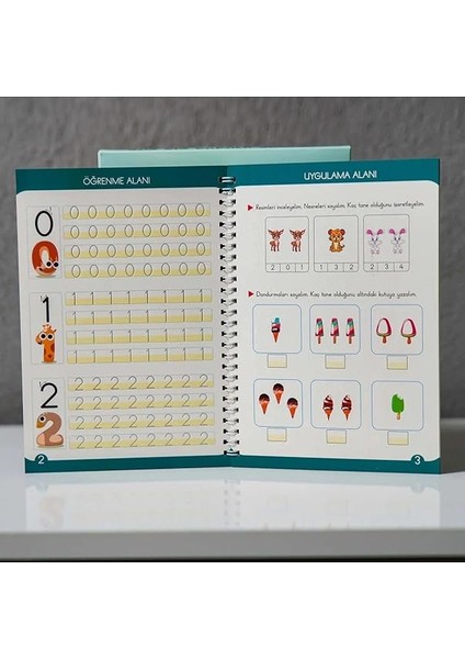 Store Sihirli Yazı Seti Silinebilir Kelemli Kabartmalı Defter Yazma Öğretici 4 Kitap+1 Kalem+5 Yedek Uç, Çok Renkli indirimleri