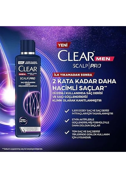 Men Scalp Pro Güçlendirici Şampuan Saç Dökülmesine ve Kepeğe Karşı Etkili 300 ml modelleri