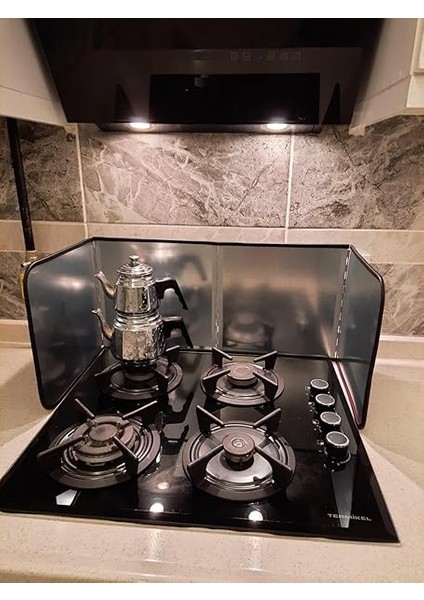 Sıçratmaz Ocak Arkası Koruyucu 120X30 Büyük Boy Katlanabilir Paslanmaz Metal Sac fiyatları