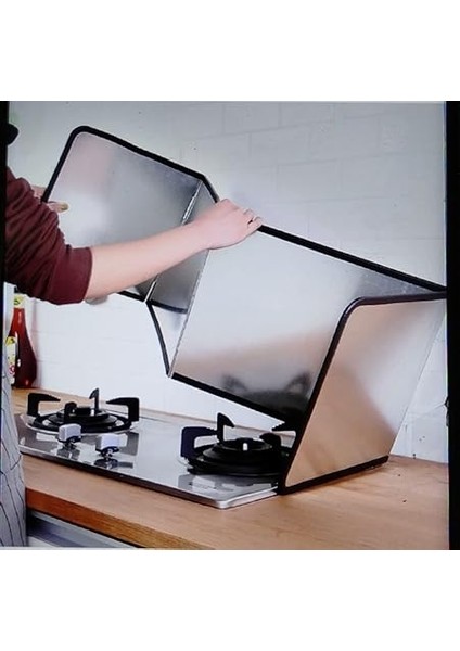 Sıçratmaz Ocak Arkası Koruyucu 120X30 Büyük Boy Katlanabilir Paslanmaz Metal Sac modelleri