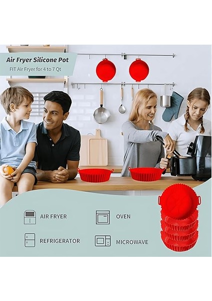 3 Adet Sıcak Hava Fritözü Silikon Kalıp Sıcak Hava Fritözü Liner Silikon Kalıp Tekrar Kullanılabilir ve Sıcak Hava Fritözü, Mikrodalga Fırın ve Fırın Için Uygundur (Siyah) indirimleri