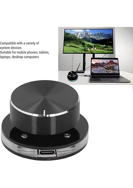 USB Ses Kontrol Düğmesi, Android System Pc Için Rgb Işığı ile Multimedya Tip C Harici Ortam Ayarlama Denetleyicisi Takın ve Oynatın USB To Type-C Kablolu Gc-91 modelleri