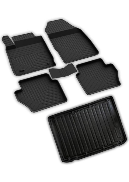 Autoaccessories Ford Puma ile Uyumlu 4d Paspas ve 3D Üst Bagaj Havuzu 2020 ve Üstü