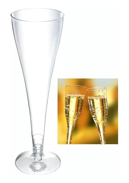 Plastik Şampanya Kadehi 6'lı 120 ml modelleri
