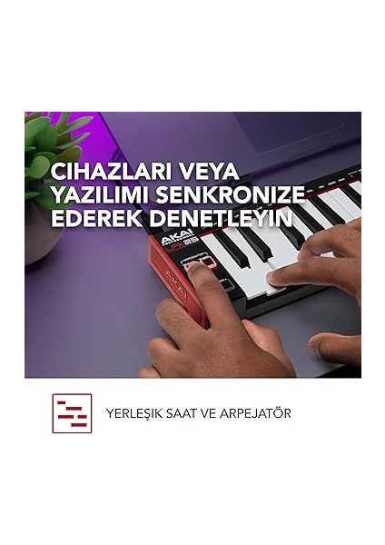 Professional LPK25 - USB Mıdı Klavye Controller Mac ve Pc Için Arpejatör ve Müzik Prodüksiyonu Yazılımı ve 25 Duyarlı Synth Tuşu modelleri