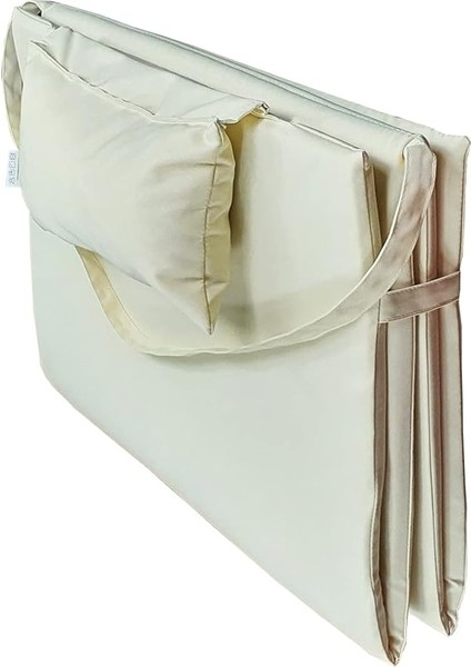 Taşınabilir Katlanır Çanta Şezlong Minderi, Yastıklı Minder (Krem) fiyatları